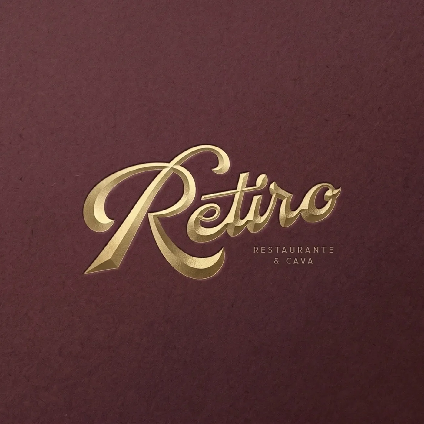 RETIRO restaurant branding design serif wordmark on natural paper