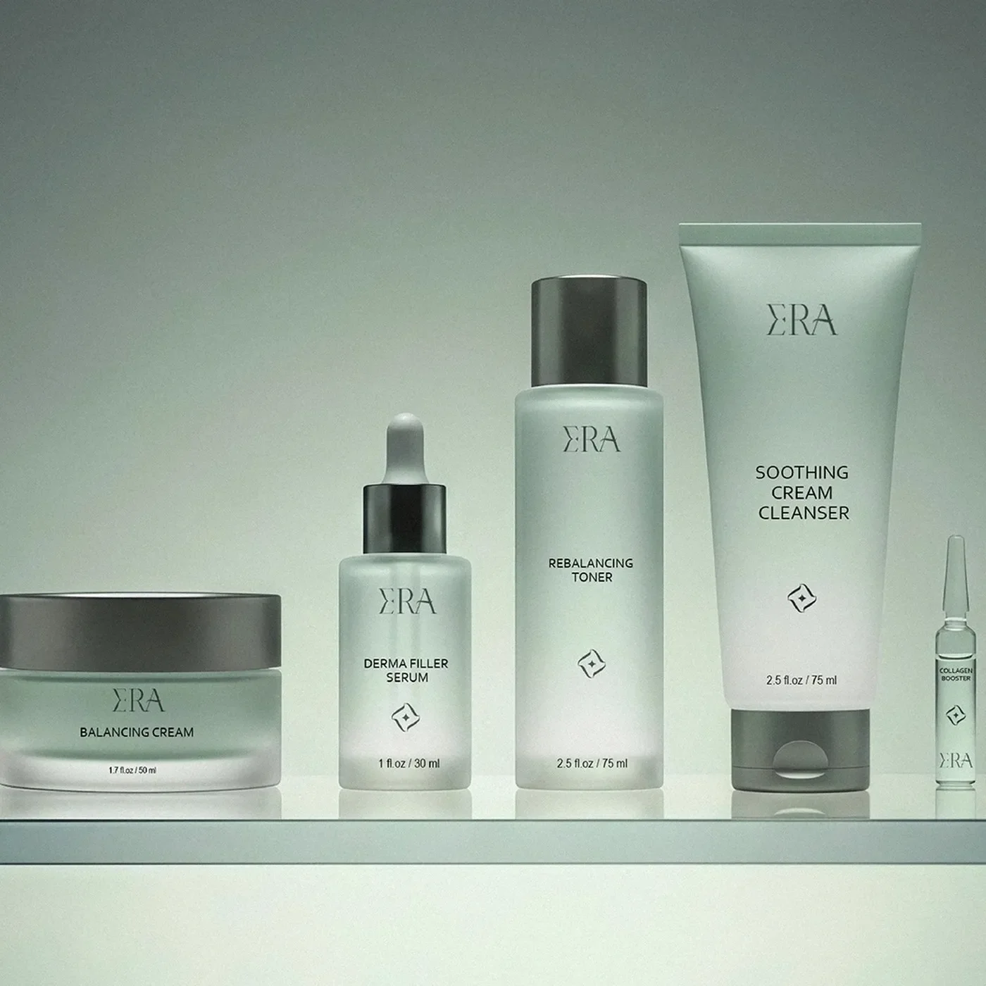 Minimal skincare branding logo animation