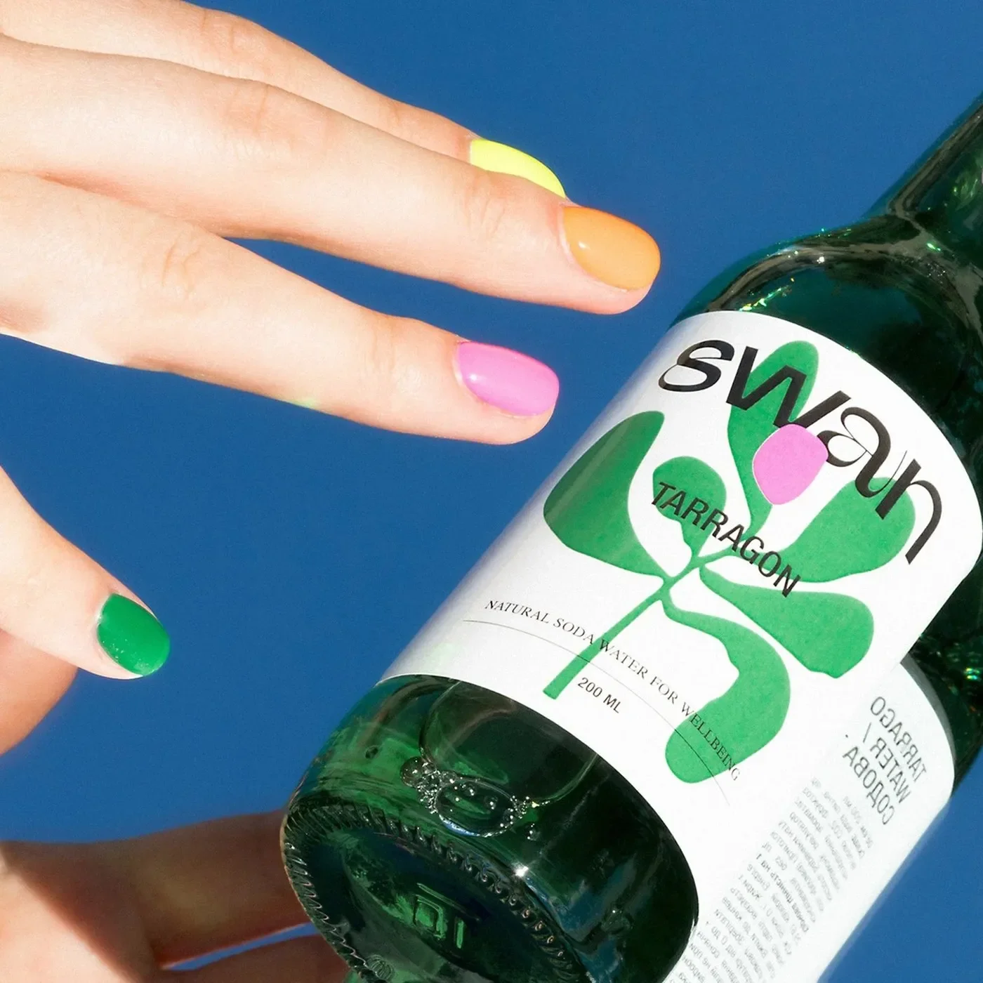 Swan soda packaging design hero shot by Orchidea Agency