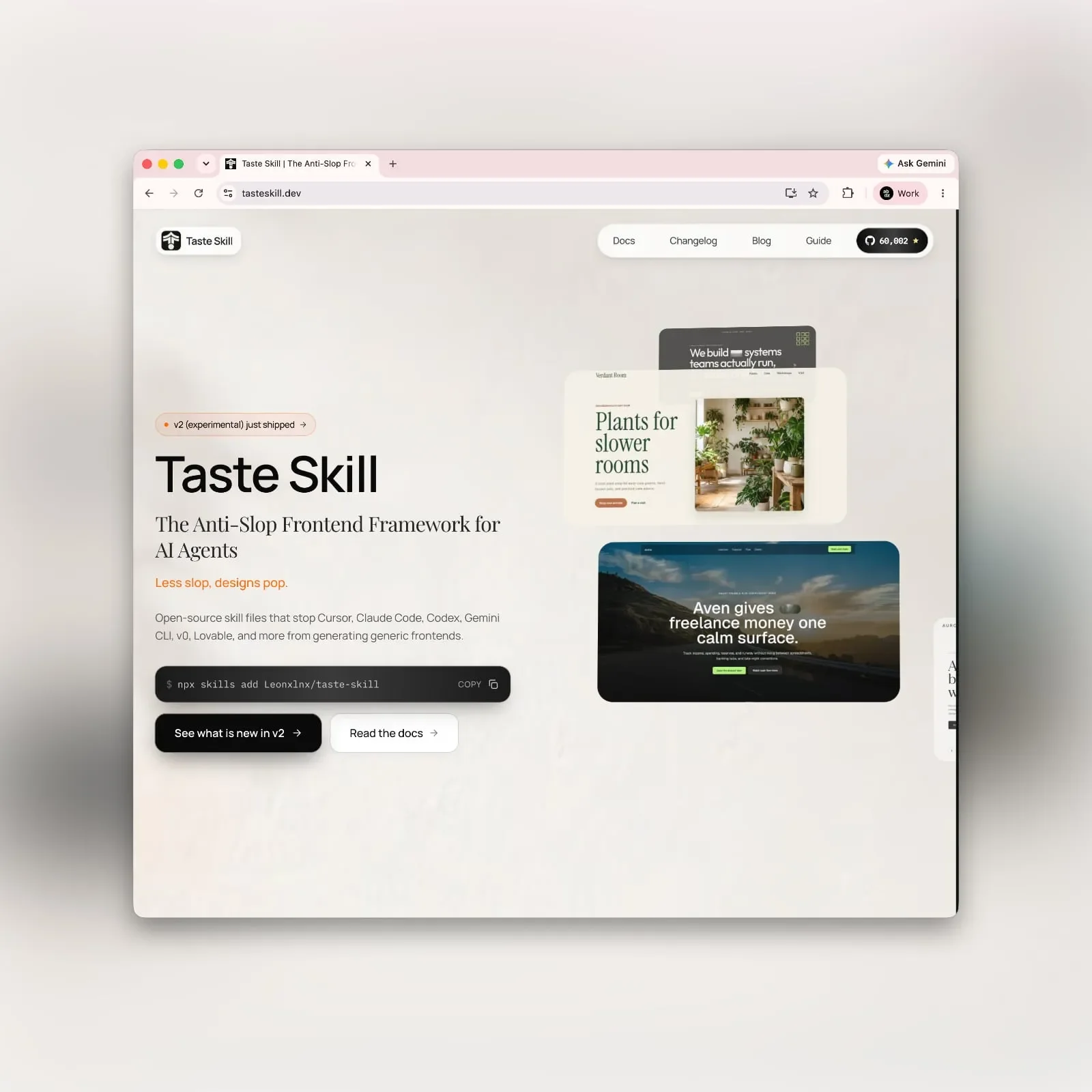 Taste Skill ai design hero graphic mockup