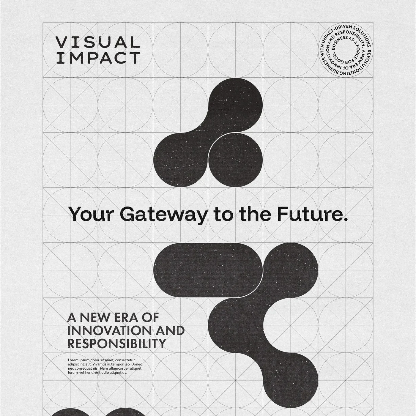 Visual Impact brand identity design animated monogram by Shiraz & Daryan
