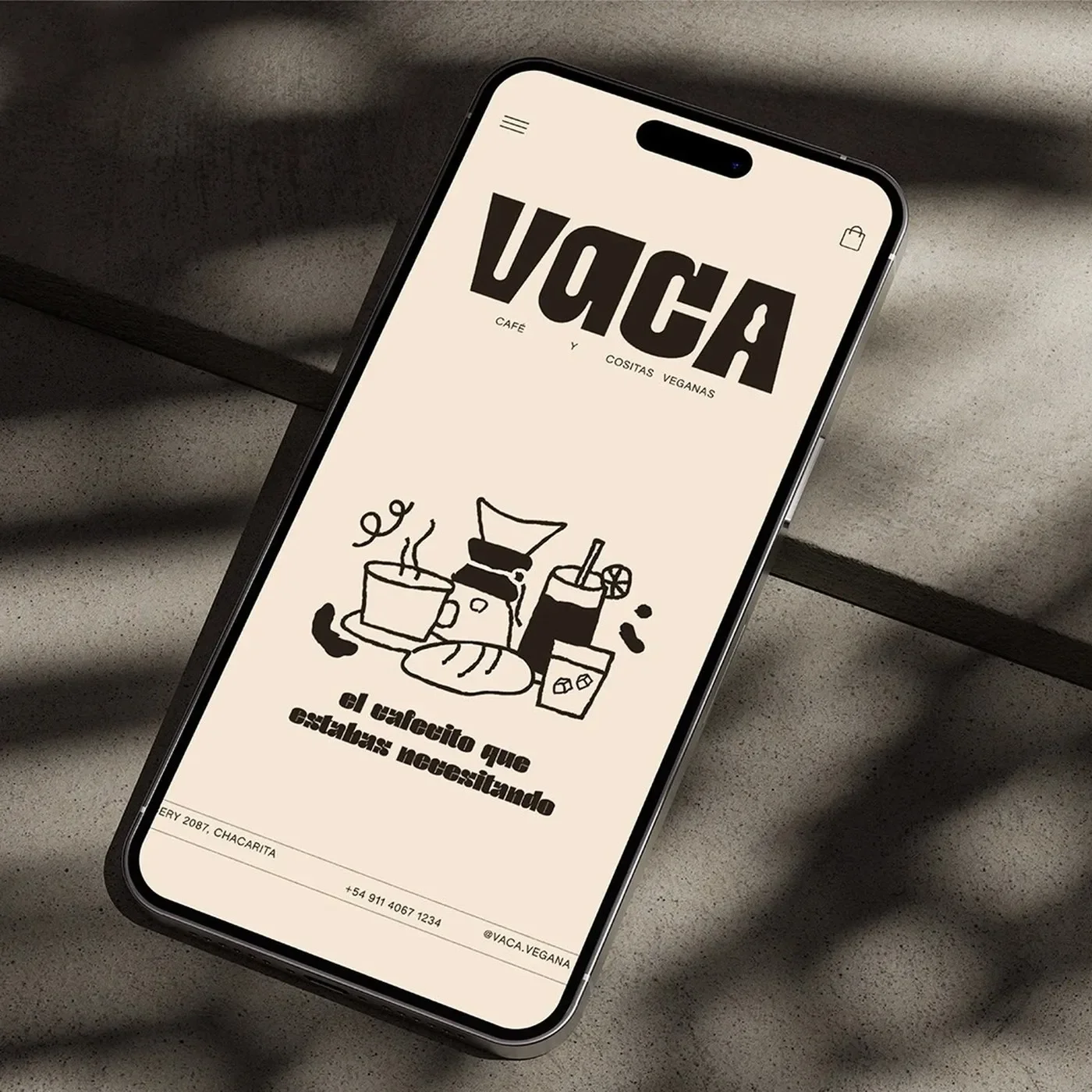 VACA Branding hero shot — display typography design by Micaela Gushiken