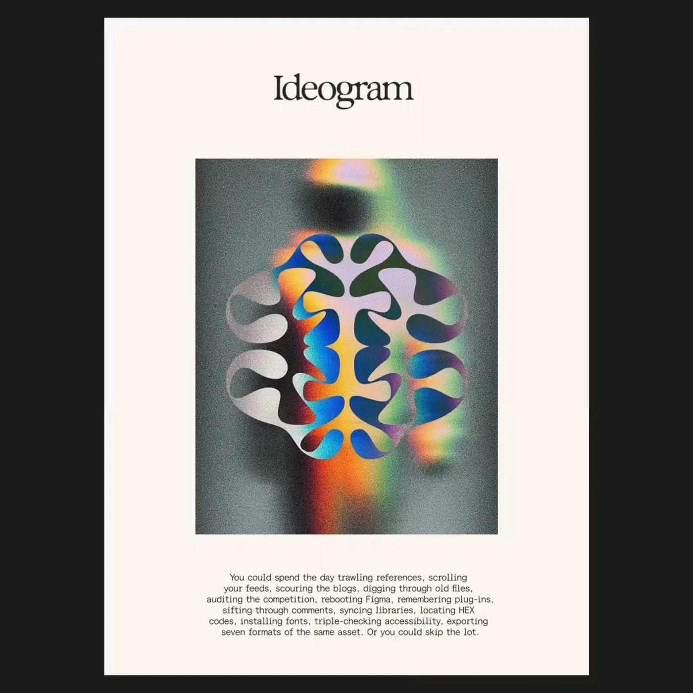 brand identity system for Ideogram hero ad — How&How