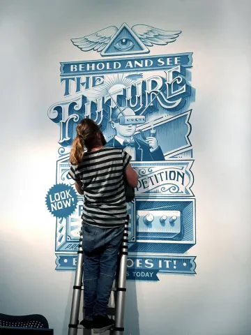 Vintage Advertisement Mural for 72andSunny 