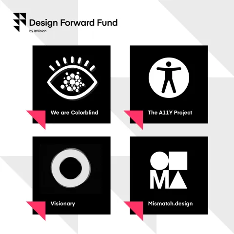 InVision announcing the first four grants issued by the Design Forward Fund