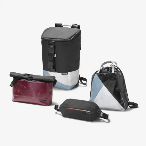 Freitag introducing their newest line of 100% recycled PET Bags