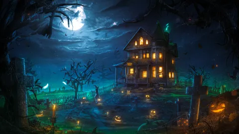 Mikaeli's Halloween ‘Haunted Hollow’: a digital art piece that casts a spooky spell