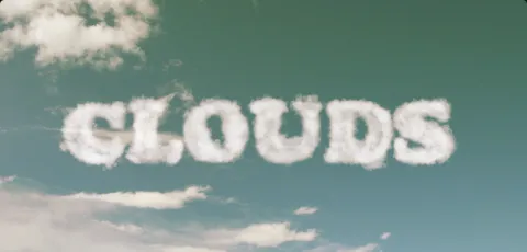 Clouds Text Effect in Pixelmator