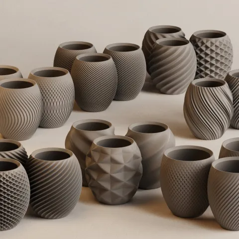 Aya & Sfera: 3D Printed Desk Organizer Collection by Ikigaiform