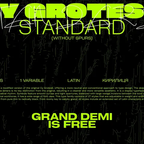 CY Grotesk STD: Free Grotesque Typeface