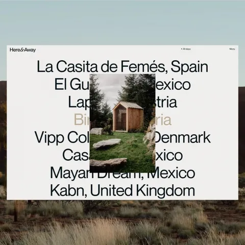 Here & Away Web Design Treats Travel Like Editorial