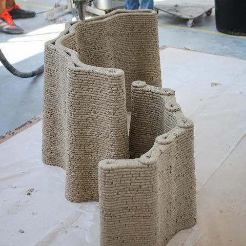 CORNCRETL: Robotic 3D Printed Construction from Corn Waste