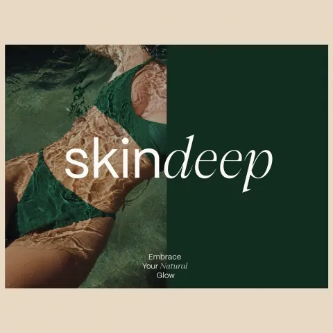 Skincare Brand Identity Packaging Design Typography for Skindeep