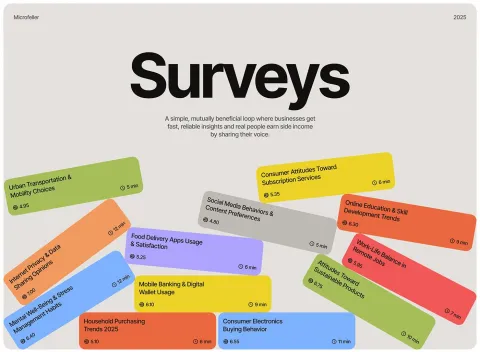 Surveys Mobile App UX That Pays Users to Respond
