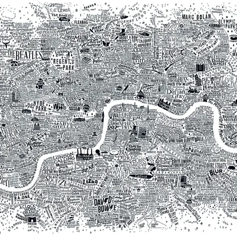 Typographic Maps of London by Dex at Run For The Hills