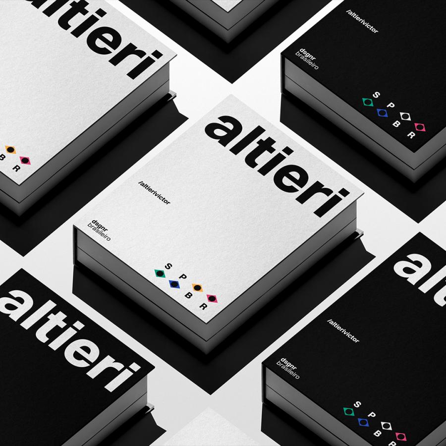 Altieri Victor branding hero layout mockup