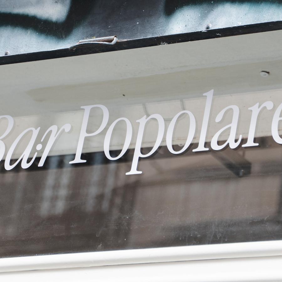 Bar Popolare branding hero graphic mockup
