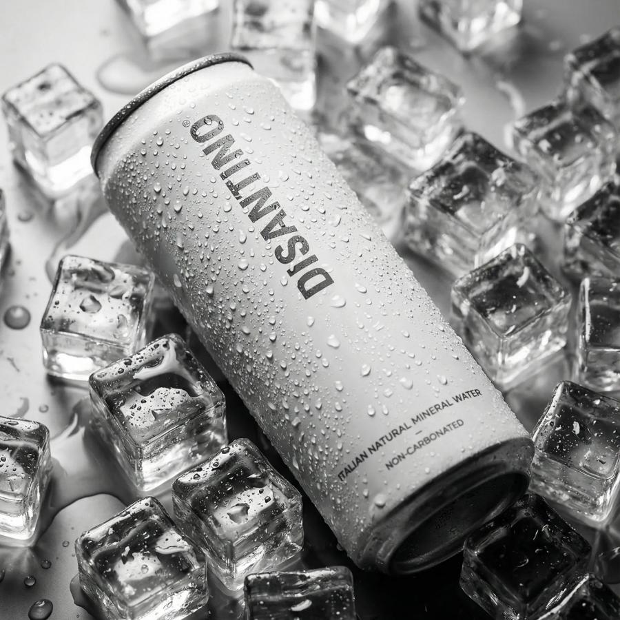 DISANTINO® WATER Packaging branding hero graphic mockup