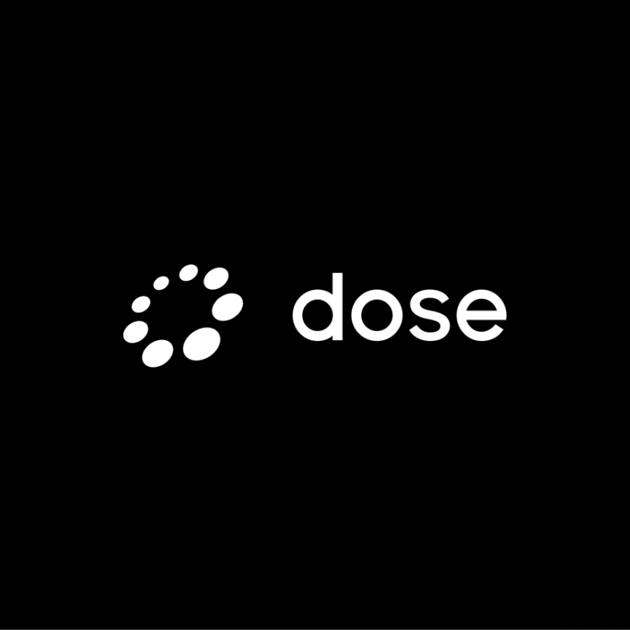 dose branding hero layout mockup