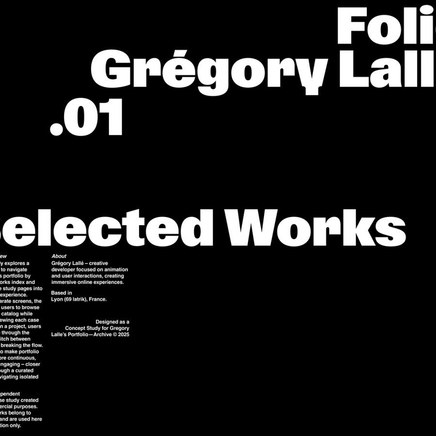 Gregory Lalle portfolio concept ui ux layout hero