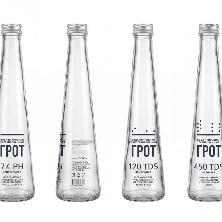 GROT premium packaging design by Mariya Churilo showing bottle front view