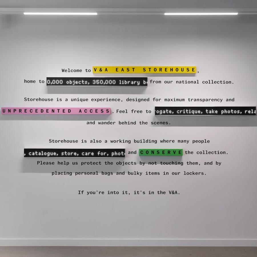 Fieldwork Facility Unveils V&A East Storehouse Wayfinding