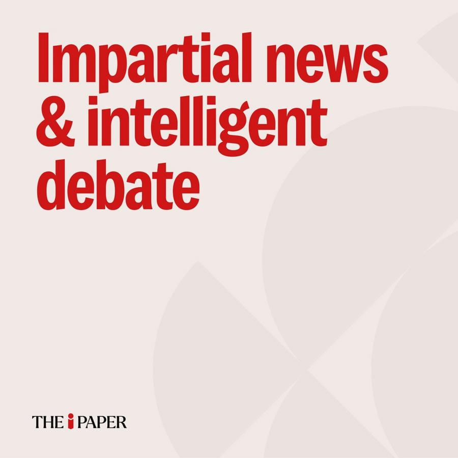The i Paper brand statement 'Impartial news and intelligent debate' in red grotesque type