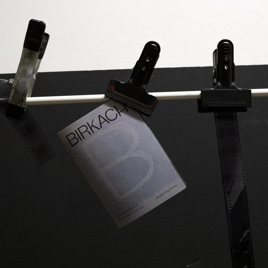Birkach typeface specimen blanka burgundi character specimen sheet