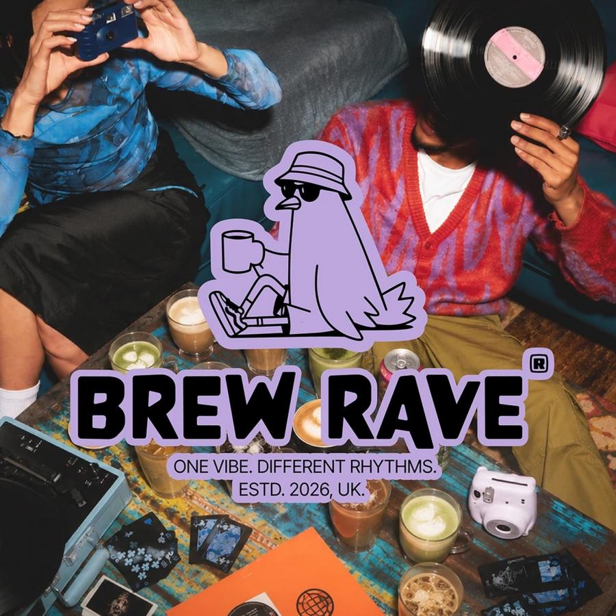 BREW RAVE \ Identity \ Logo hero shot — brand identity design by Valeriia Oprishan