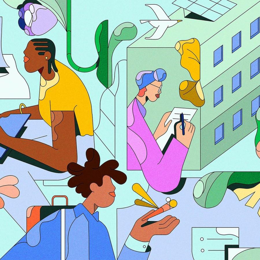 editorial illustration close up