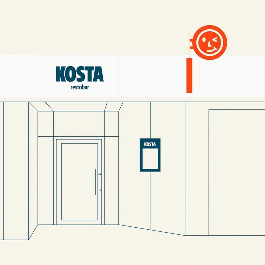 KOSTA hero shot — display typography design by QARAJ ㅤ