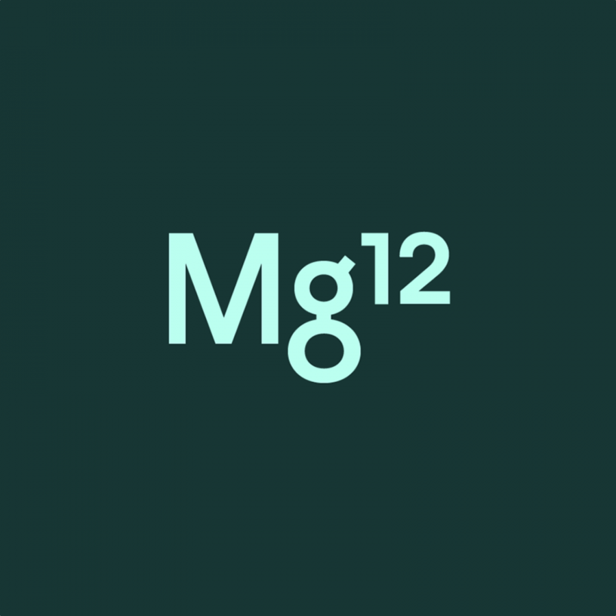 Mg¹² font branding hero graphic mockup