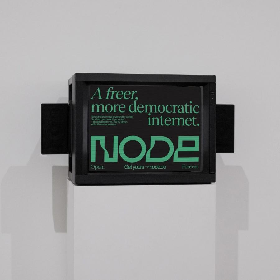 Bold modular brand identity logotype for Node by Brand Brothers