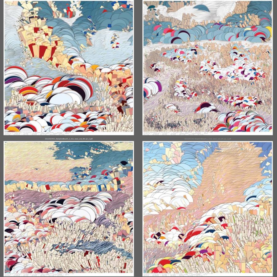 noise-scape 2025 holger lippmann generative artwork showing layered organic terrains
