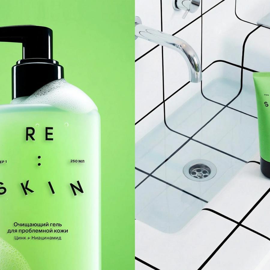 LIKATO bottles displaying skincare packaging design brand system details