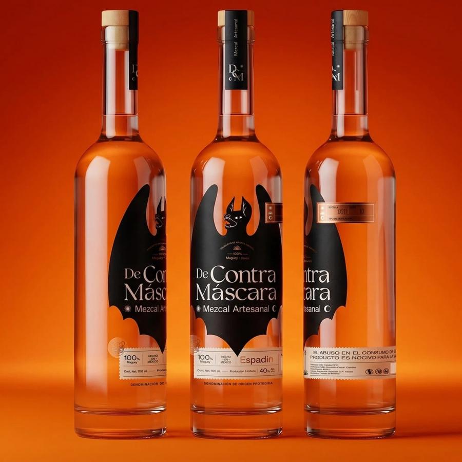 Packaging Mezcal DeContra hero shot — AI design by Nani Astúa
