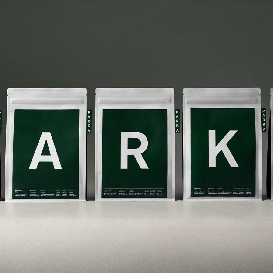 Parka Coffee packaging design label sticker by Paprika Design