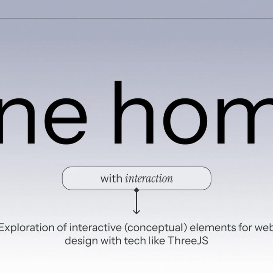 A homepage interactive branding layout grid interface mockup.