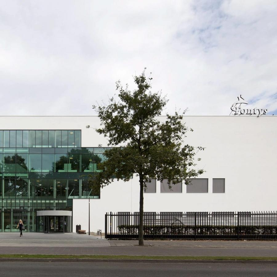 Fontys University R3 building exterior glass facade — spatial design by Silo