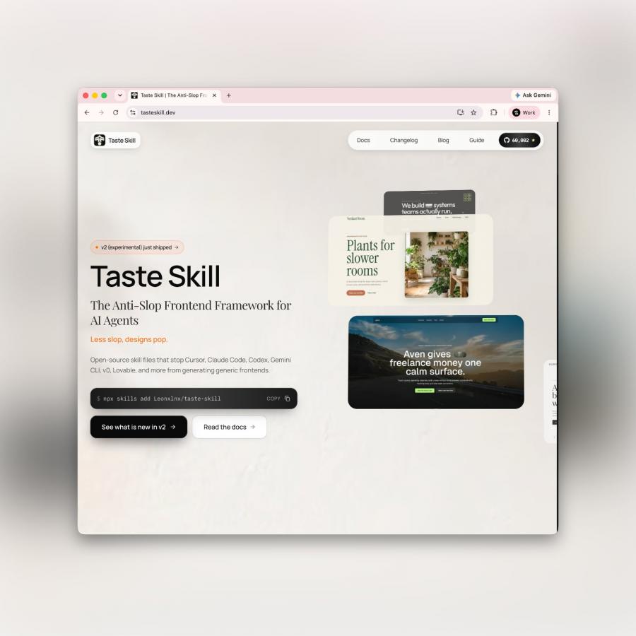 Taste Skill ai design hero graphic mockup
