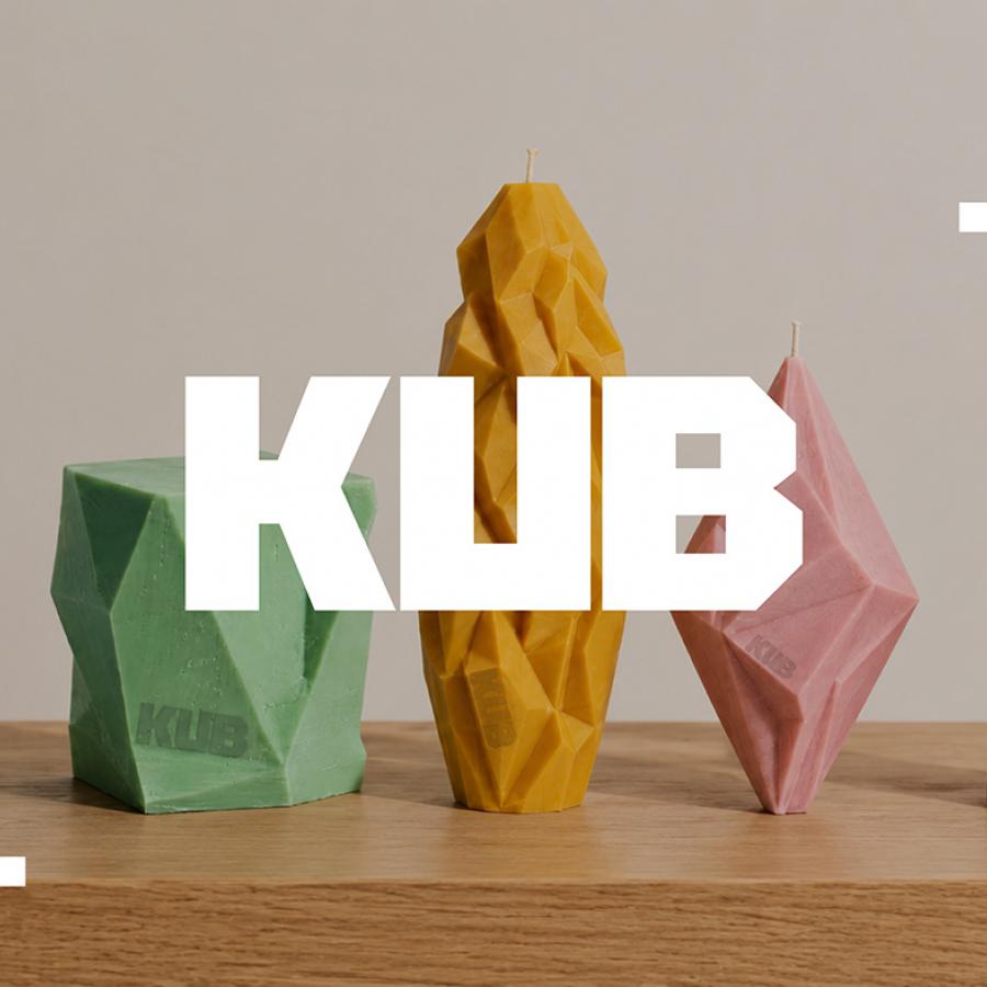 KUB candle branding identity packaging hero mockup