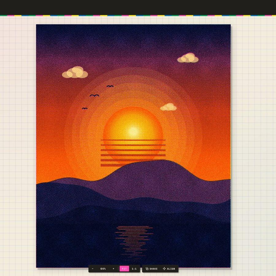 INKDRUM Risograph print simulator web app full cover screenshot