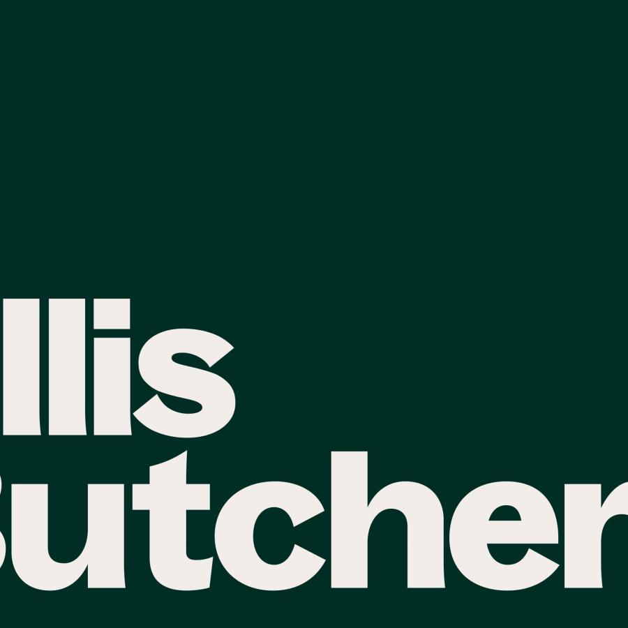 Ellis Butchers branding hero graphic mockup by Studio Blackburn