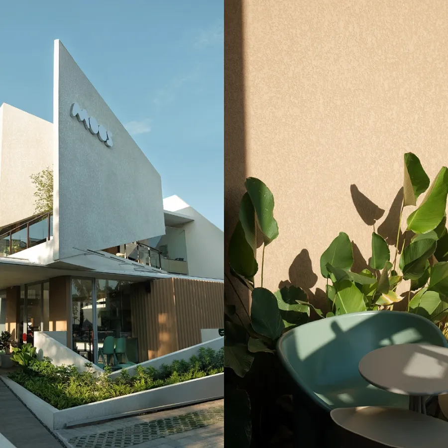 Moos hero architectural facade signage packaging mockup branding