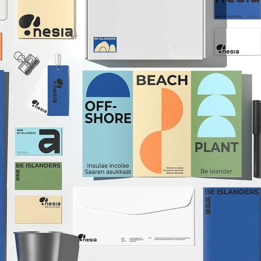 nesia branding hero packaging mockup design