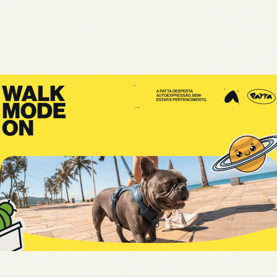 PATTA pet lifestyle branding hero graphic mockup