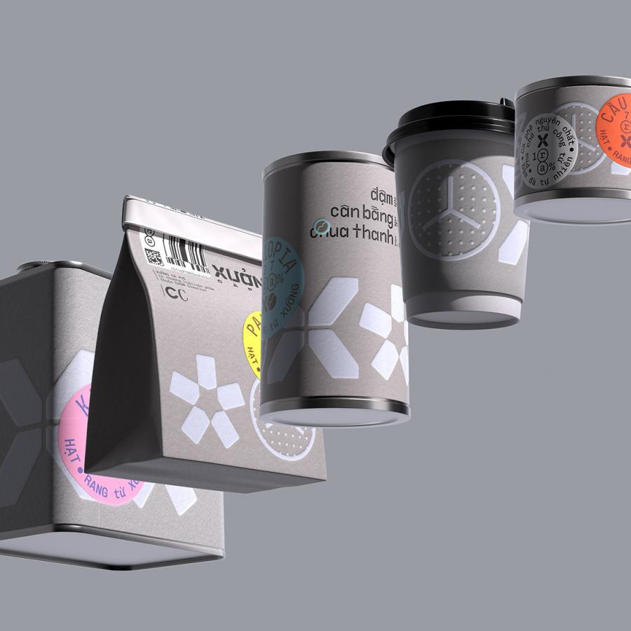 Xuong Caphe branding hero layout mockup